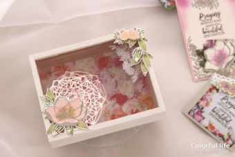 【スタンピン・アップ 体験】お花で飾る木製カードボックス
